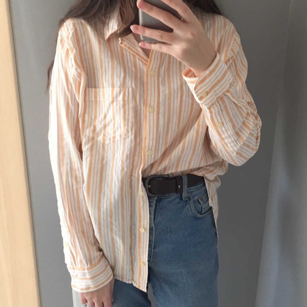 Madewell Oversized Ex-Boyfriend Glenn Stripe Shirt - Picture 13 of 16